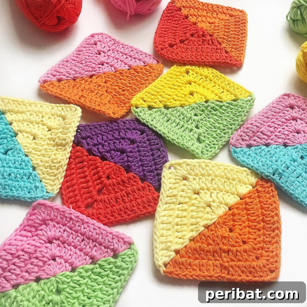 A striking Two-Color Granny Square, highlighting a bold contrast between its inner and outer sections.