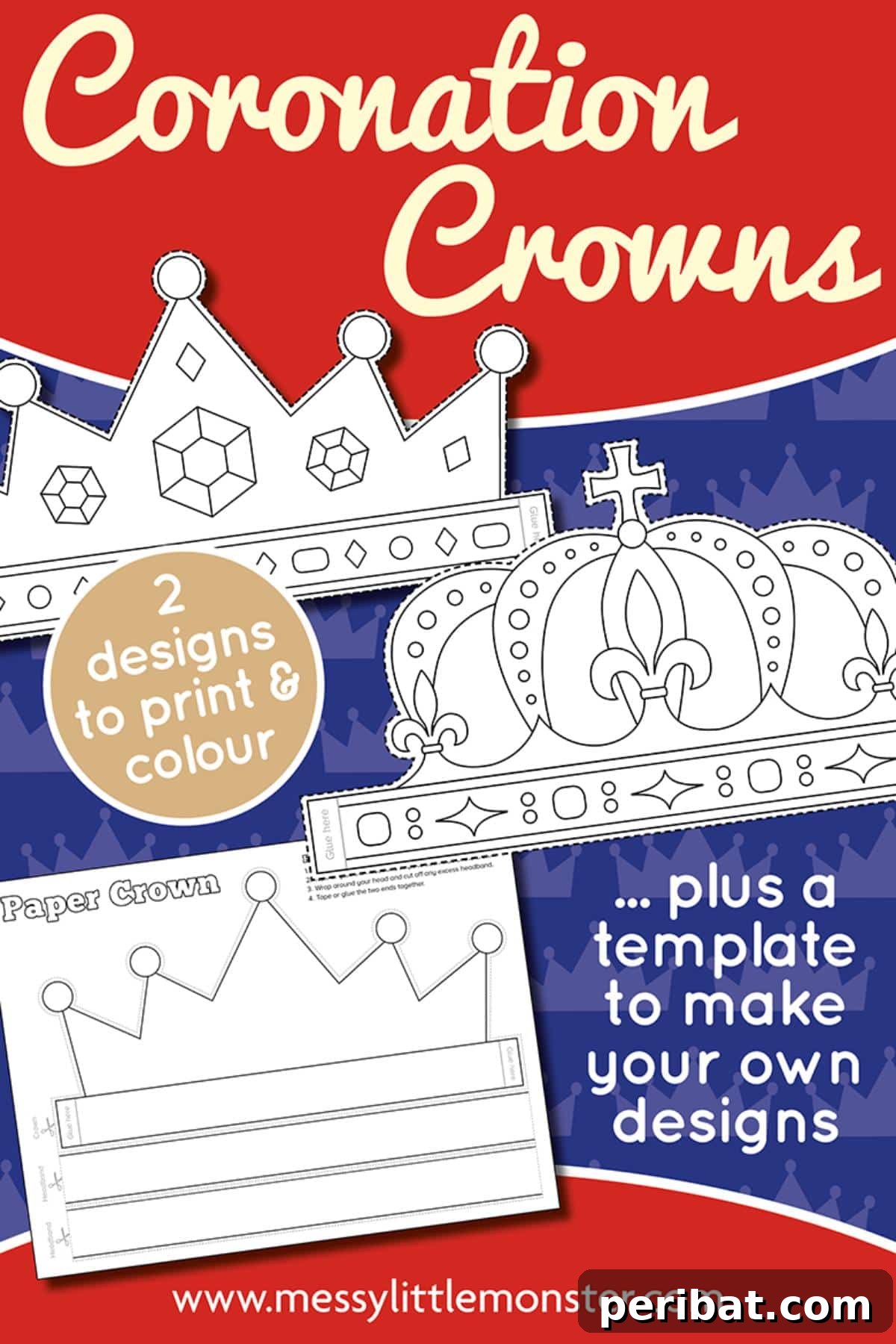 Printable Crown Template for a King or Queen