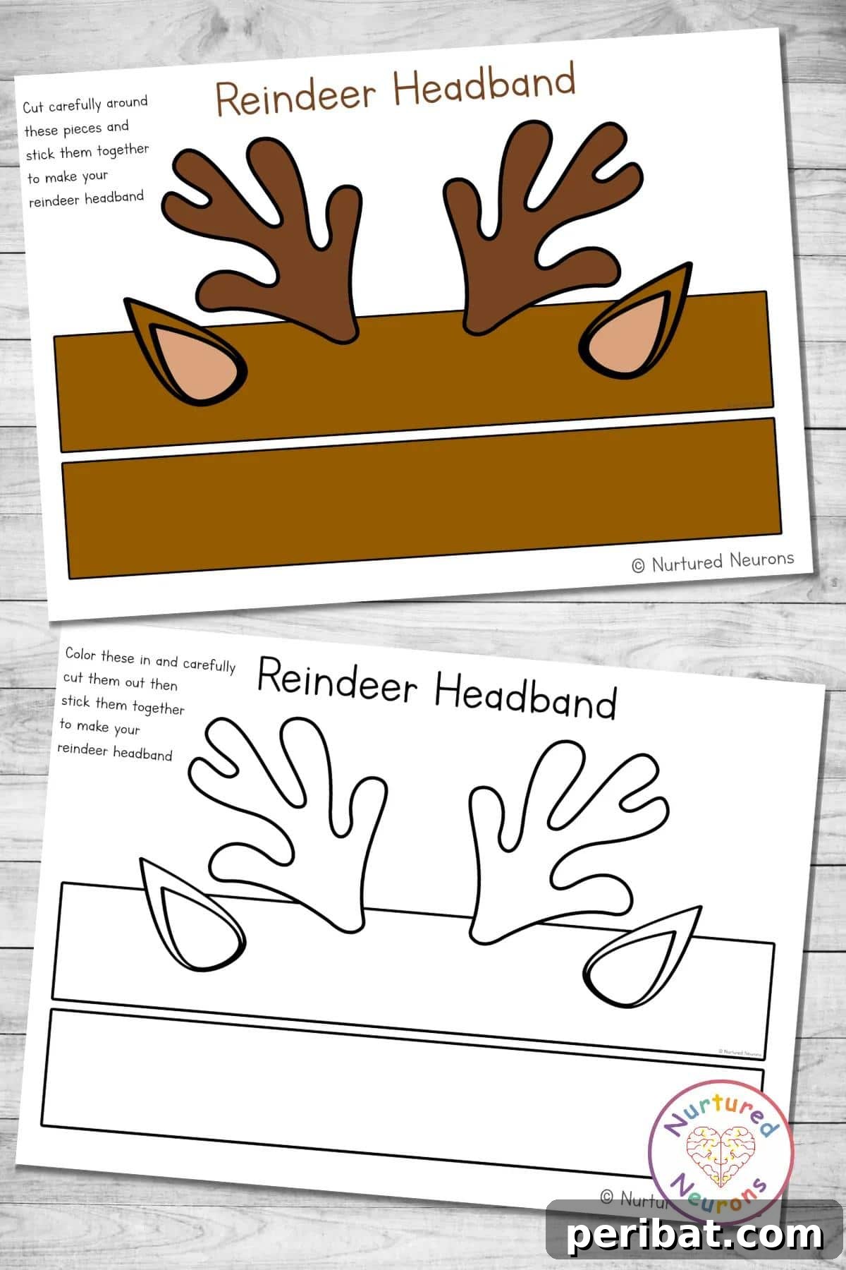 Printable Reindeer Paper Crown