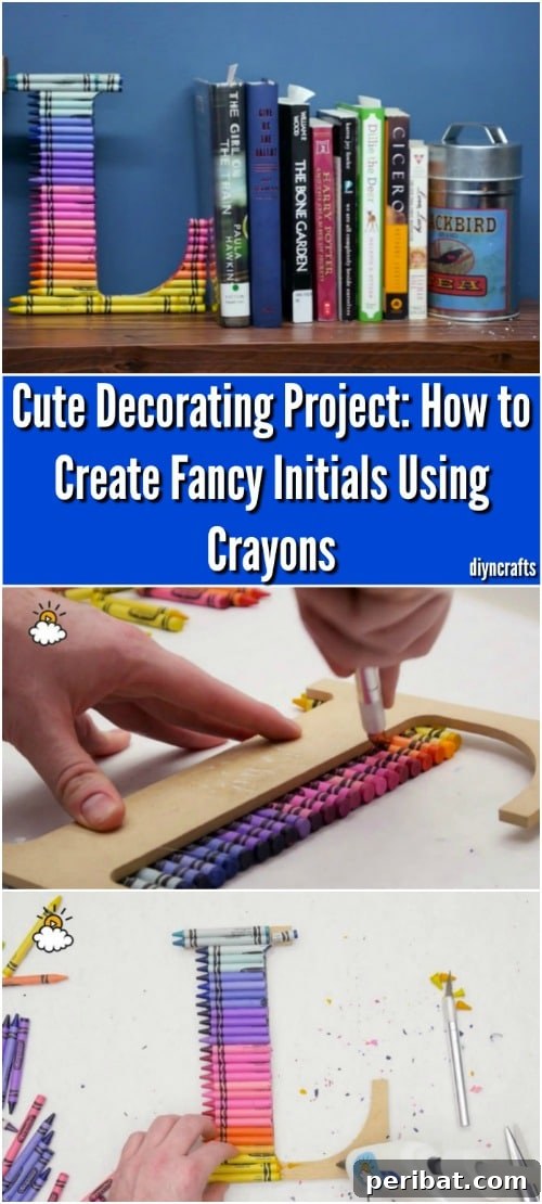 Craft Fancy Crayon Initials for Adorable Decor 2 Creative Crayon Art: How to Craft Stunning Fancy Initials for Your Home