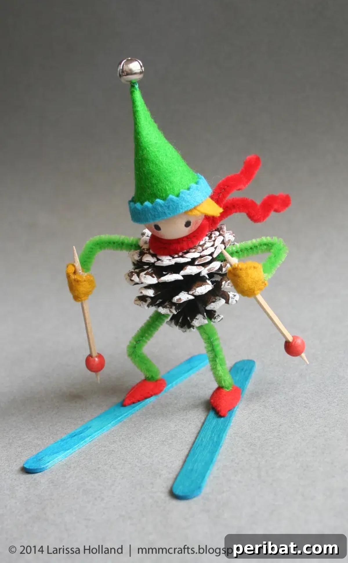 40 Super Easy Pipe Cleaner Crafts for Everyone 20 Downhill Skier Ornament