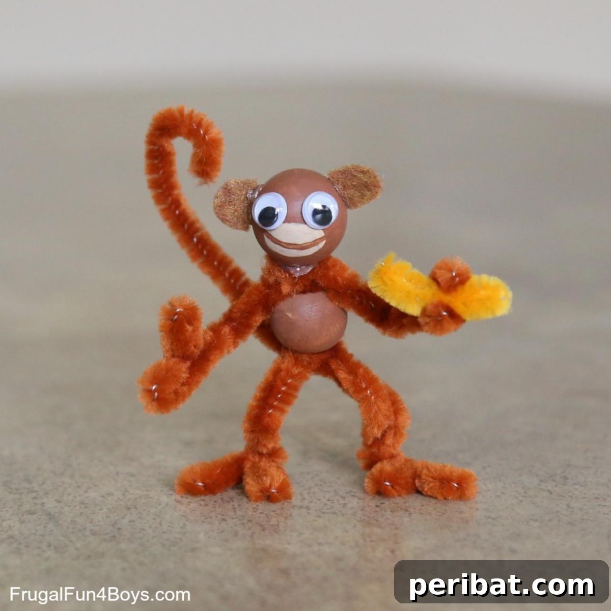 40 Super Easy Pipe Cleaner Crafts for Everyone 22 Pipe Cleaner Monkey