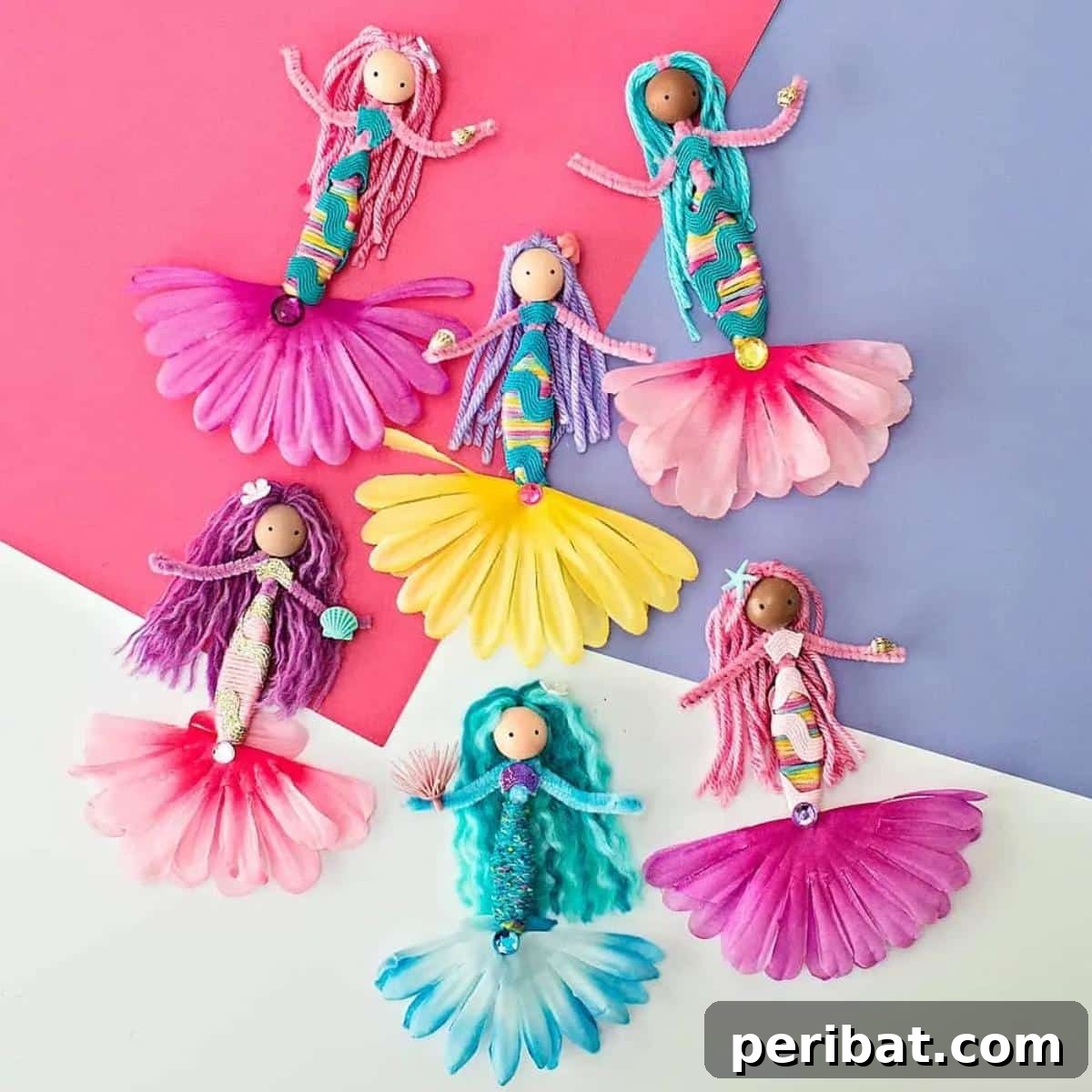 40 Super Easy Pipe Cleaner Crafts for Everyone 24 Pipe Cleaner Mermaid Dolls