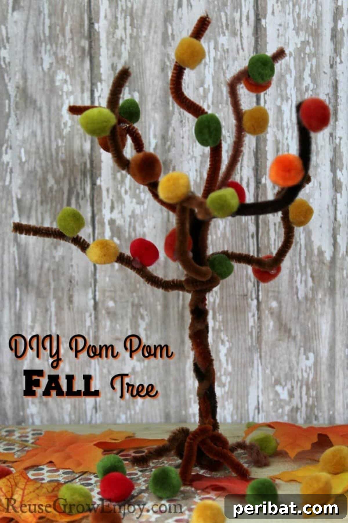 40 Super Easy Pipe Cleaner Crafts for Everyone 29 Easy Pom Pom Fall Tree