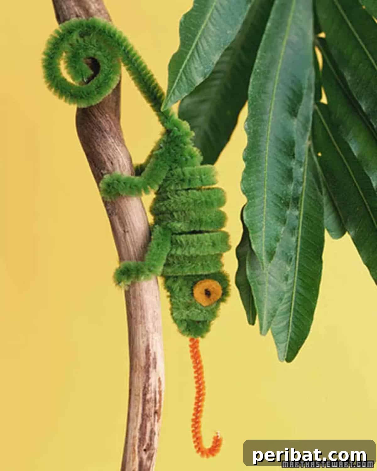 40 Super Easy Pipe Cleaner Crafts for Everyone 31 Pipe Cleaner Chameleon Creature