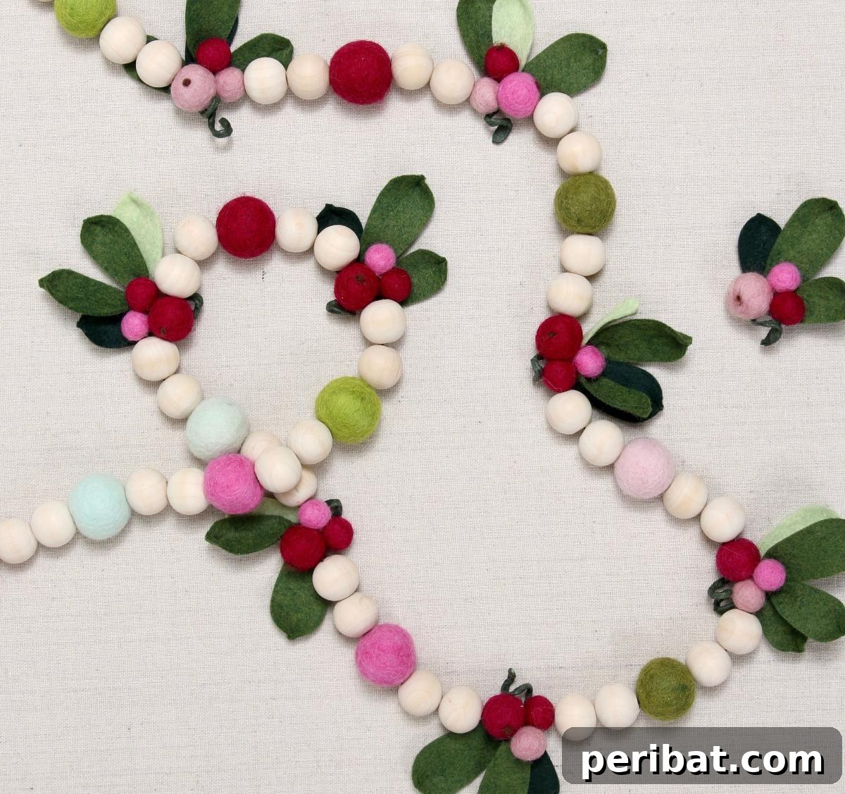 30 Creative Felt Garland DIY Ideas 26 DIY Merry Berry Christmas Garland