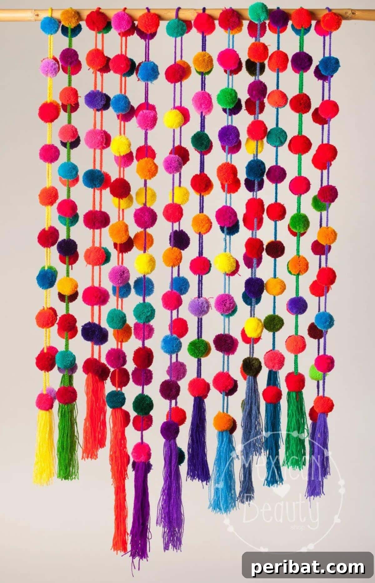 30 Creative Felt Garland DIY Ideas 29 Mexican Pompom Garland