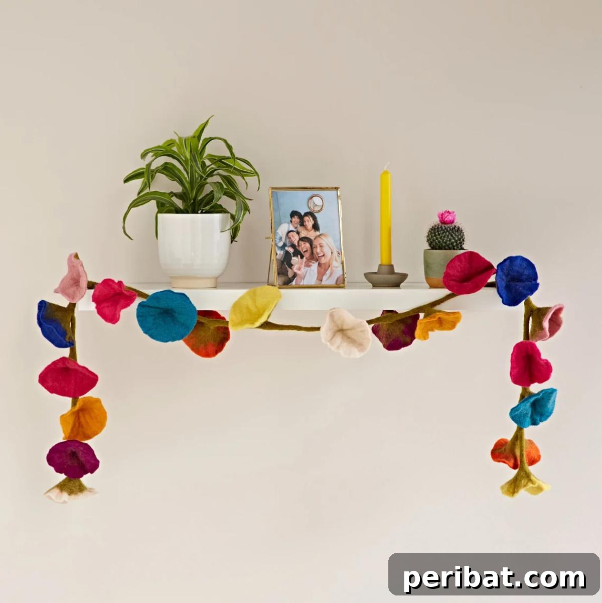 30 Creative Felt Garland DIY Ideas 31 andcrafted Felt Flower Garland