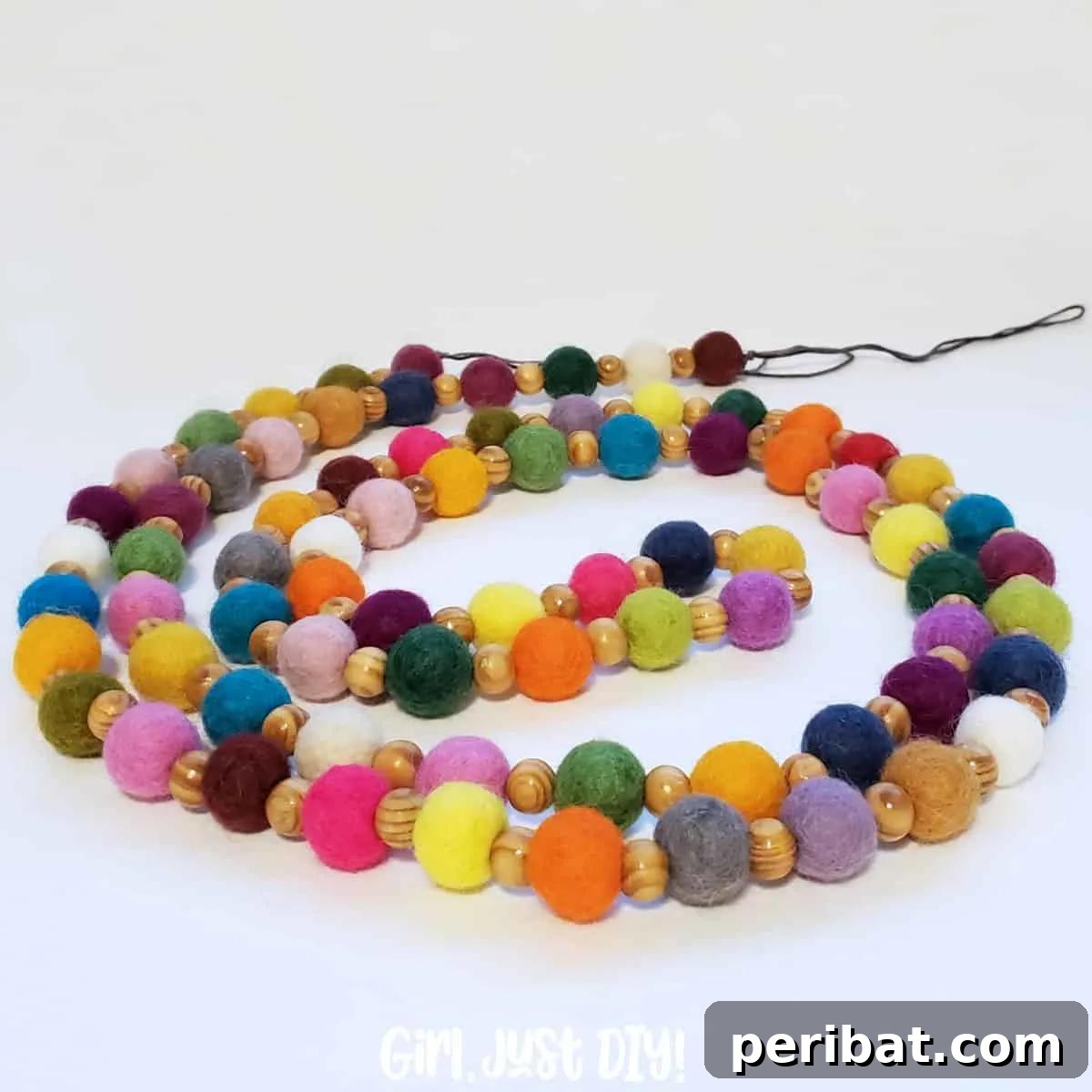 30 Creative Felt Garland DIY Ideas 10 DIY Easy Felt Ball Garland