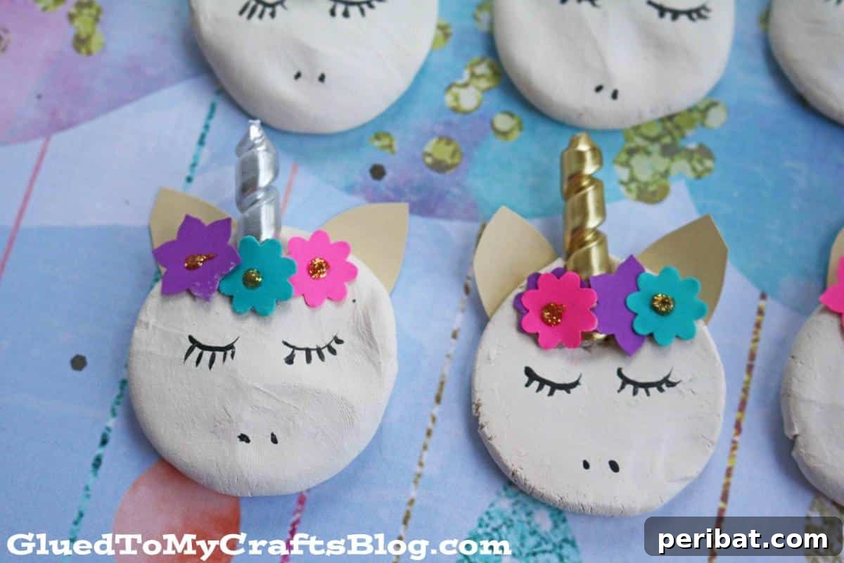 40 Charming Air Dry Clay Projects 37 DIY Clay Unicorn Magnets