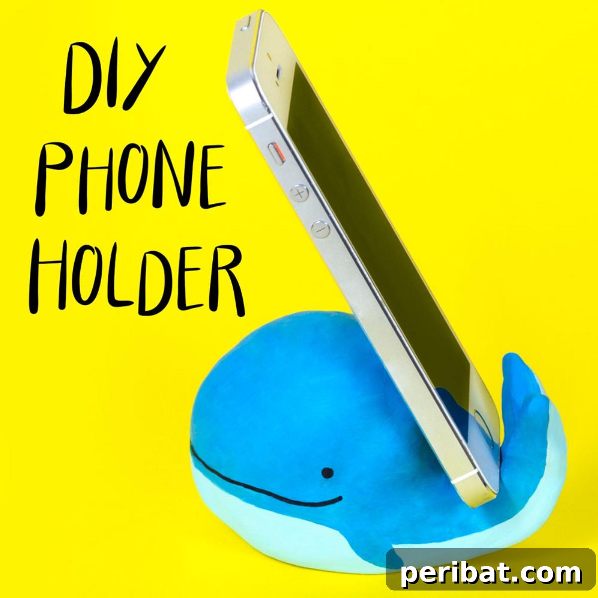 40 Charming Air Dry Clay Projects 8 Whale Phone Holder Craft