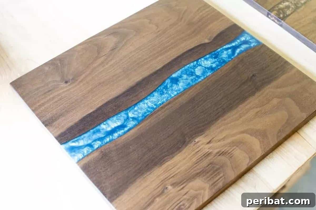 Stunning Resin Cutting Board Creations 14 Walnut Cutting Board with Epoxy Resin