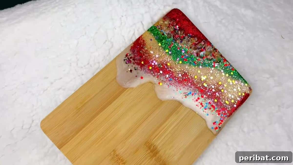 Stunning Resin Cutting Board Creations 16 Glitter Epoxy Charcuterie Board