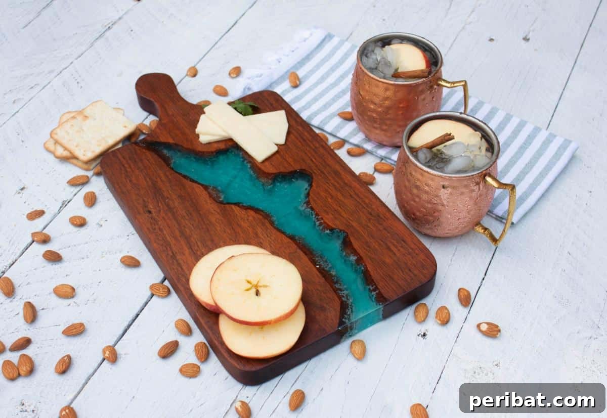 Stunning Resin Cutting Board Creations 22 Wood & Resin River Charcuterie Board