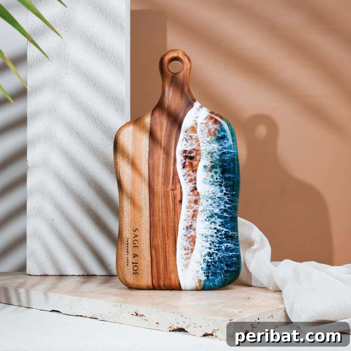 Stunning Resin Cutting Board Creations 26 Personalized and Engraved Ocean Resin Chopping Board
