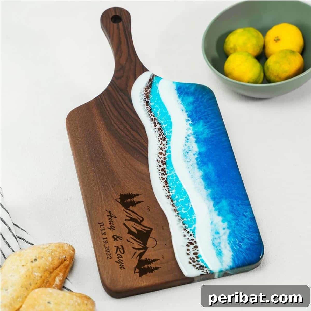 Stunning Resin Cutting Board Creations 28 Personalized Epoxy Resin & Walnut Cutting Board