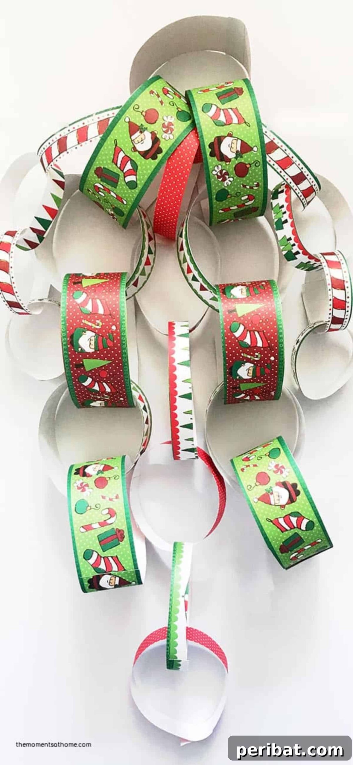 Craft Your Way to Christmas: 30 Paper Chain Countdown Projects 12 A festive paper chain garland that doubles as a Christmas countdown craft.