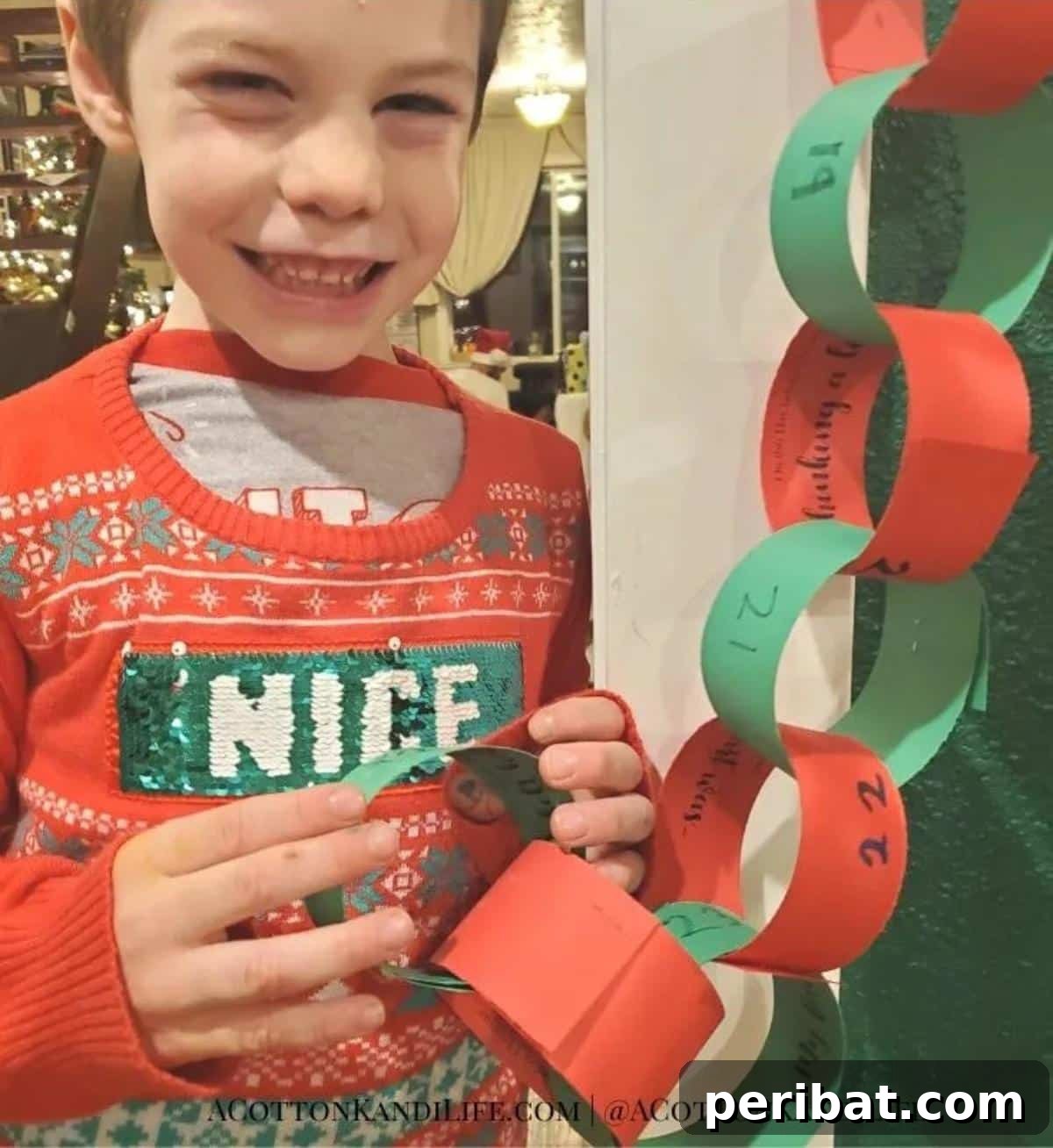 Craft Your Way to Christmas: 30 Paper Chain Countdown Projects 27 An interactive Christmas and Advent countdown chain for family reflection.