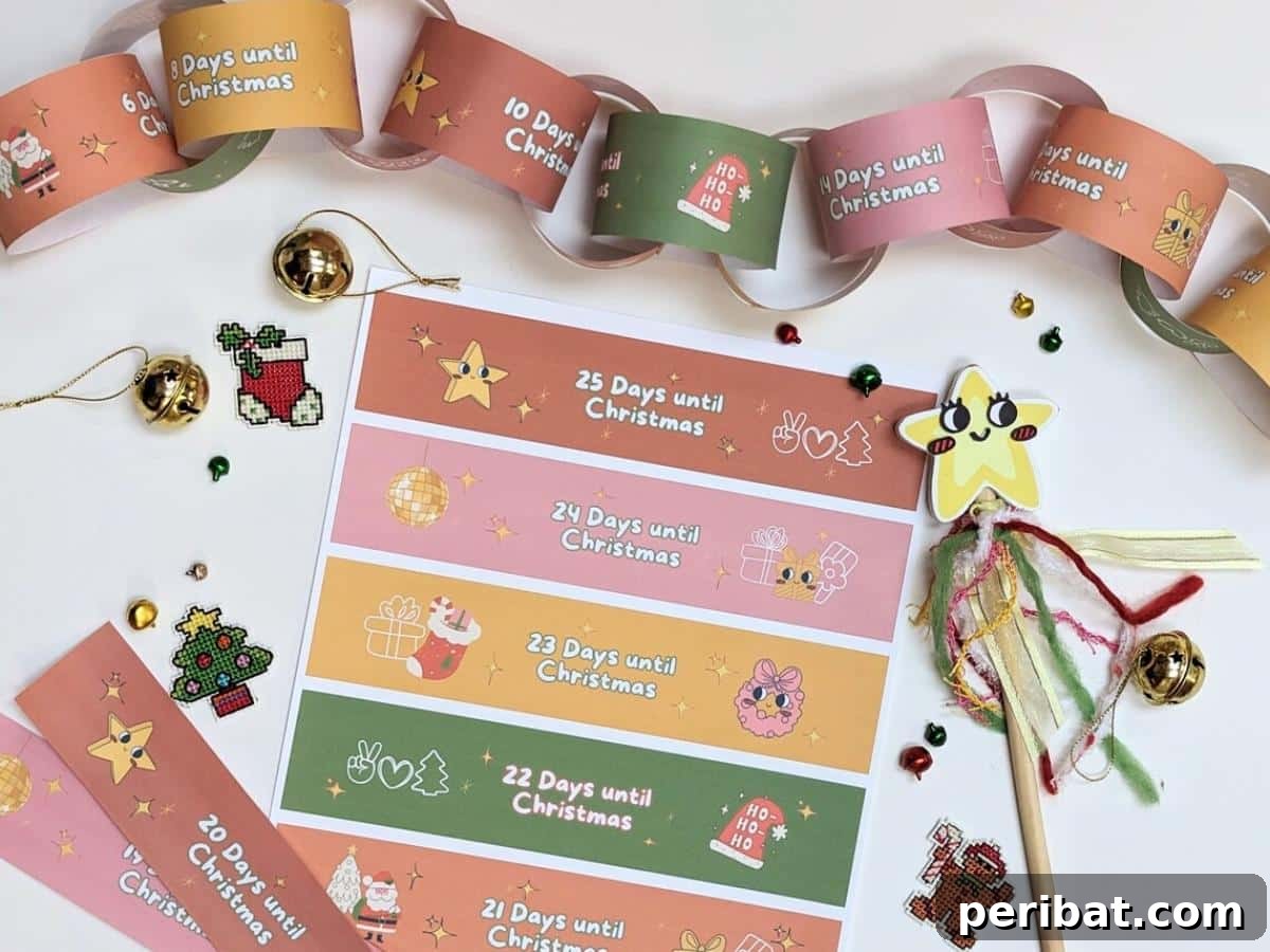 Craft Your Way to Christmas: 30 Paper Chain Countdown Projects 29 An adorable Christmas countdown paper chain doubling as an Advent calendar.