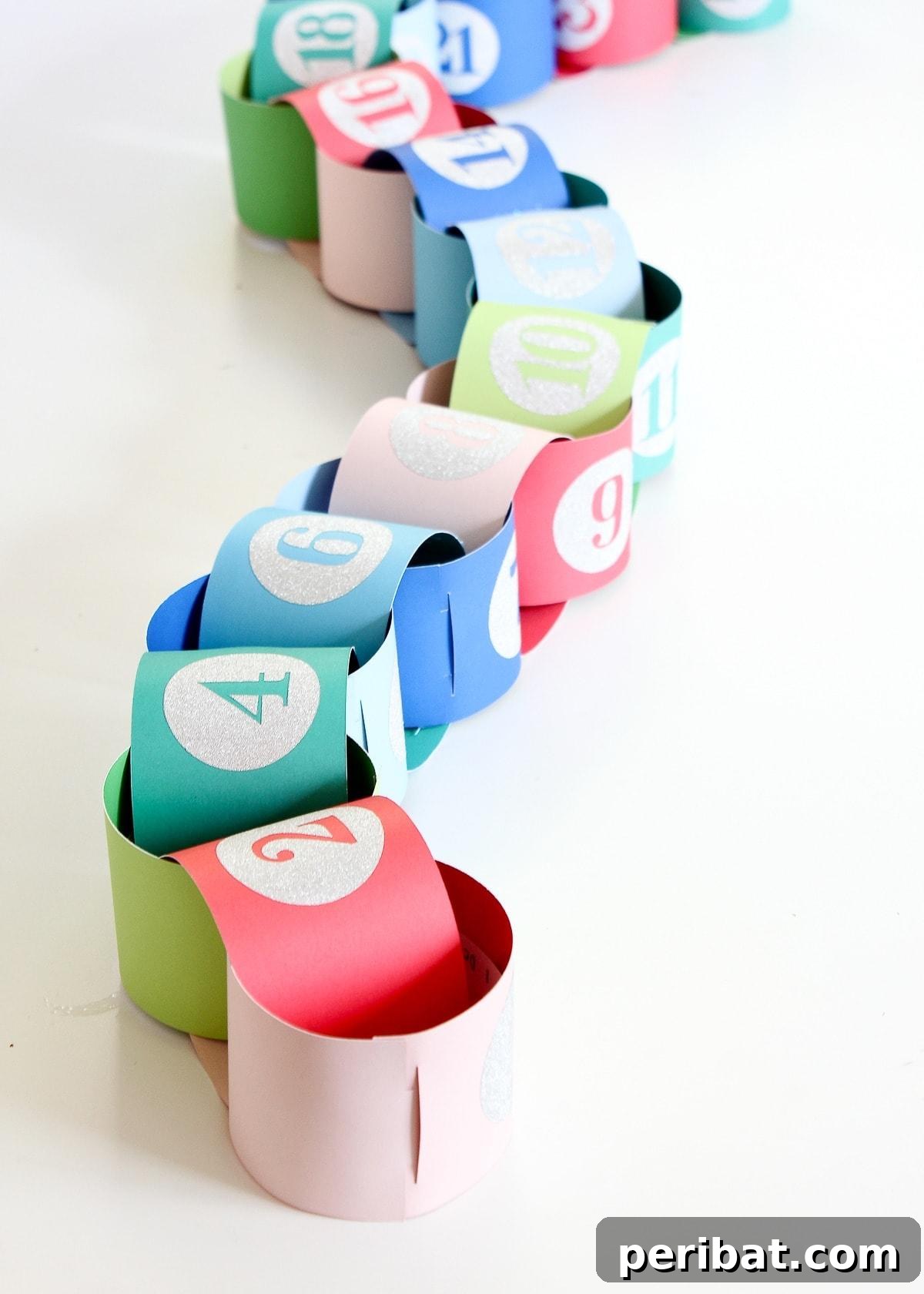 Craft Your Way to Christmas: 30 Paper Chain Countdown Projects 6 An innovative DIY Christmas countdown chain incorporating family activities.