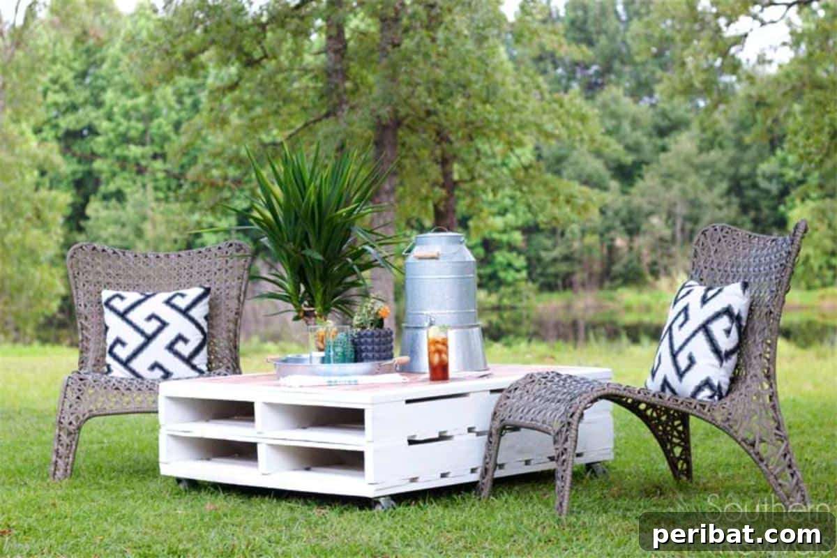 From Pallets to Paradise 40 Garden Furniture and Decor DIYs 16 DIY Outdoor Pallet Table