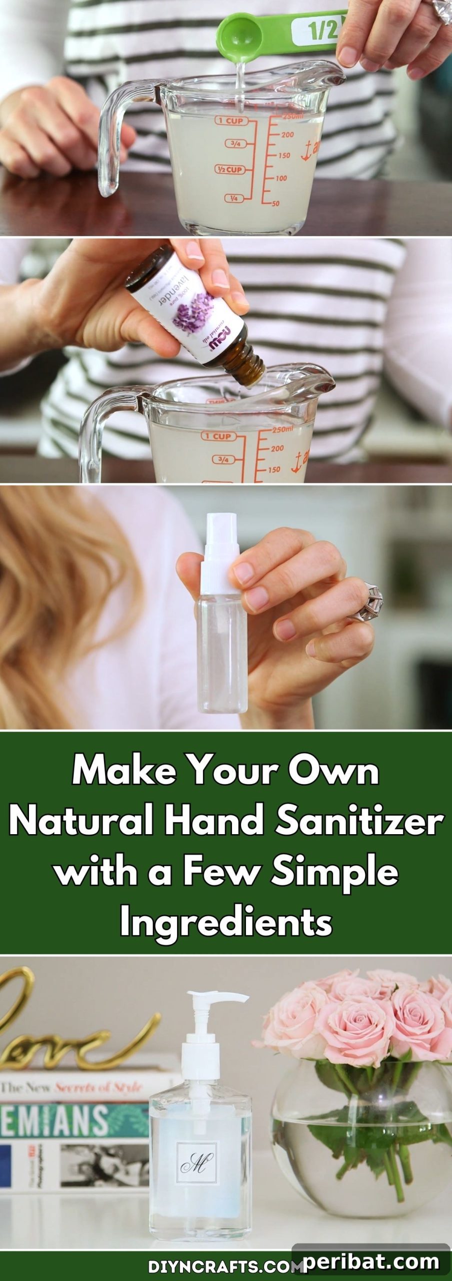 Make Your Own Natural Hand Sanitizer with a Few Simple Ingredients pinterest image