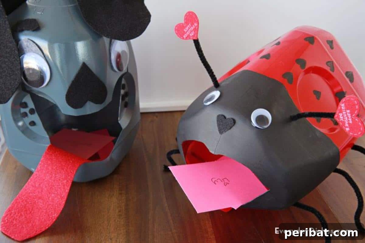 Milk Jug Valentine Card Boxes