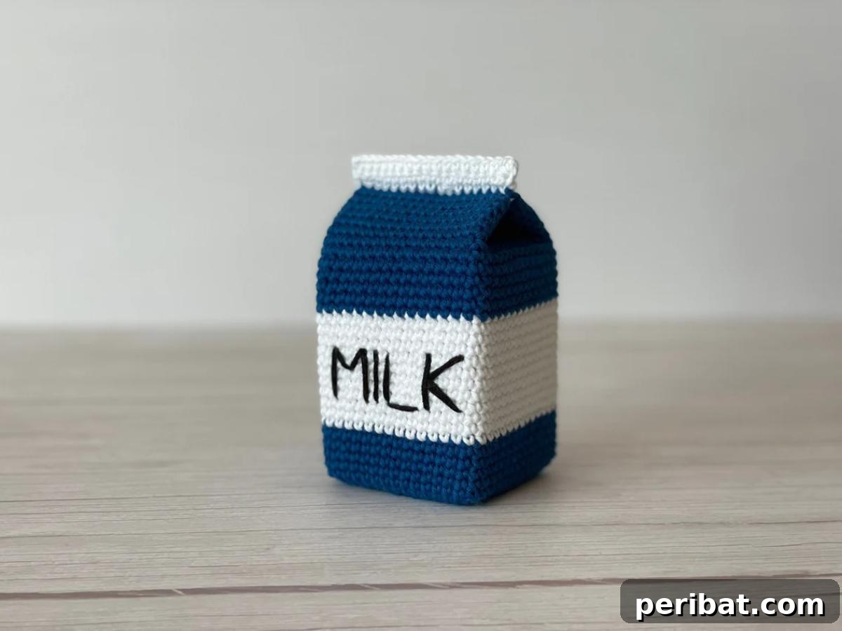Crochet Pattern Milk Carton