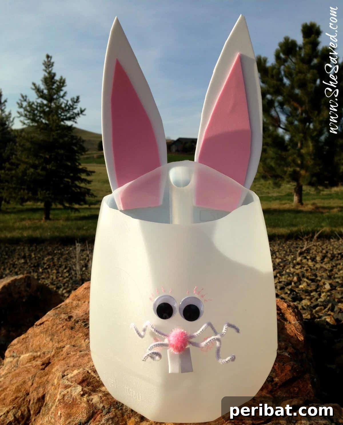Easter Bunny Milk Jug Craft