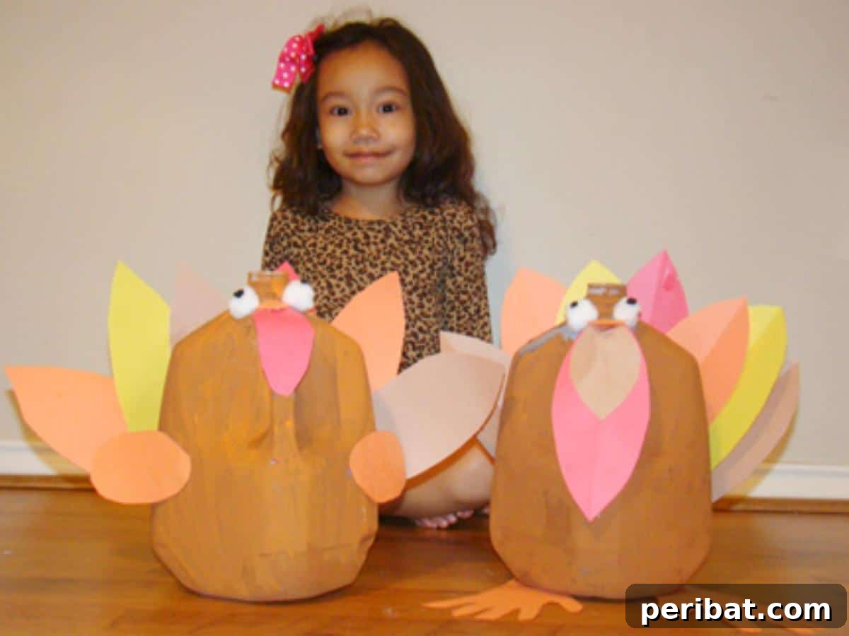 Milk Jug Turkey Craft