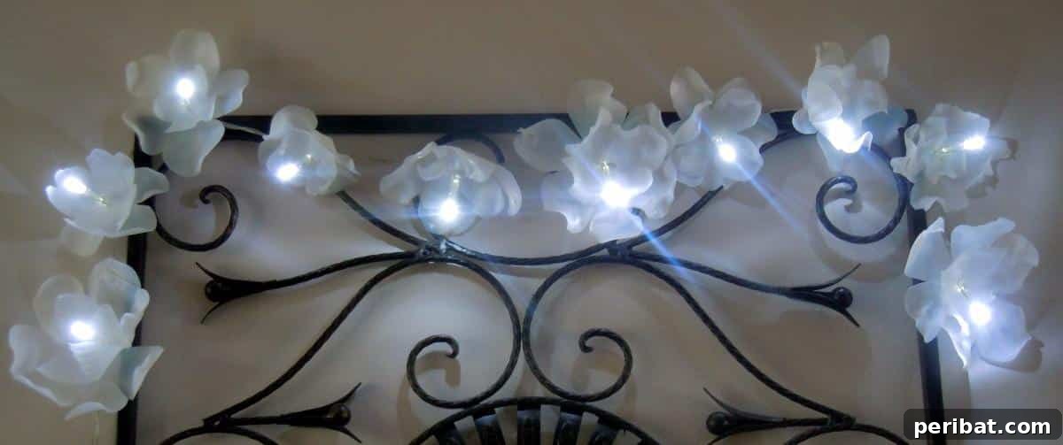 Milk Jug Flower Lights