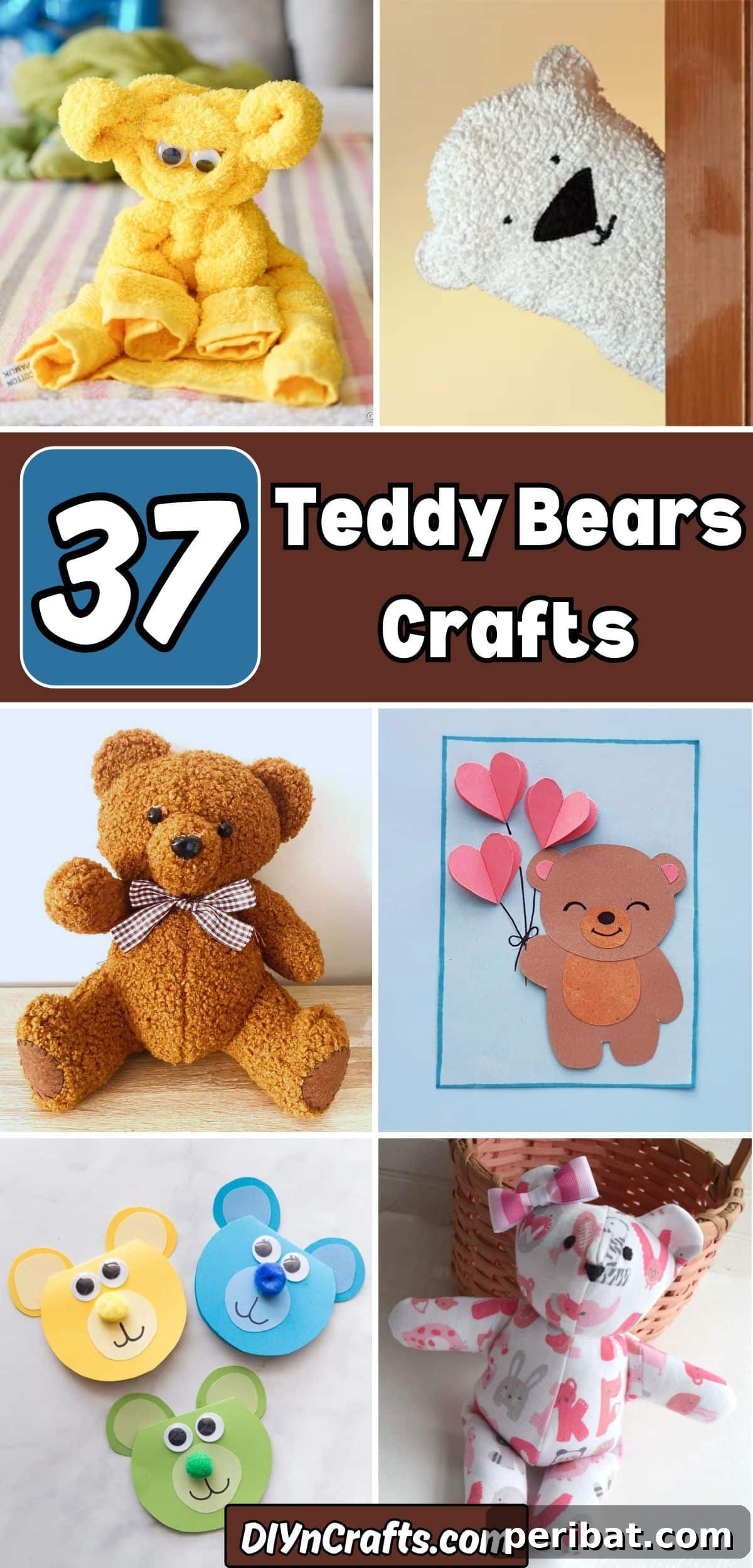 37 Heartwarming Teddy Bear Craft Projects 2 37 Teddy Bears Crafts collage.