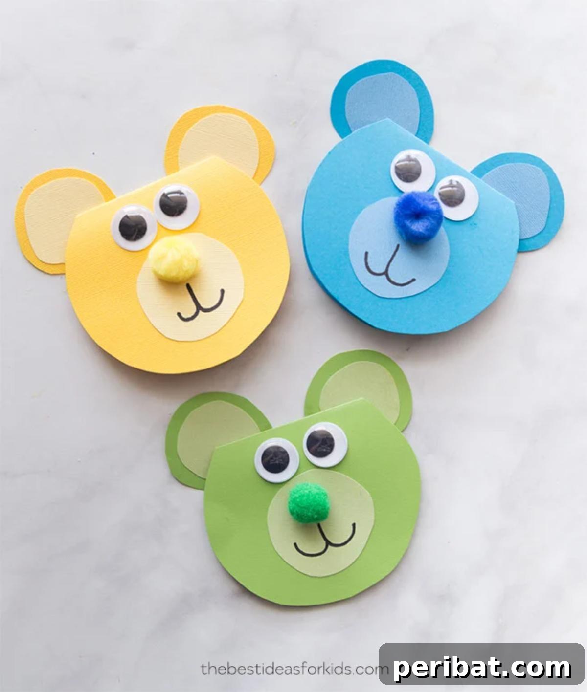 37 Heartwarming Teddy Bear Craft Projects 20 Bear Craft Card