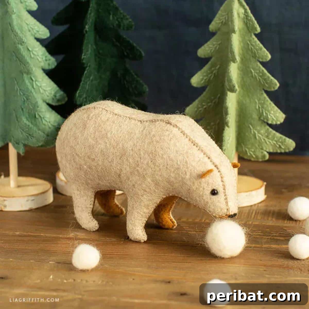 37 Heartwarming Teddy Bear Craft Projects 21 Felt Winter Bear Stuffie
