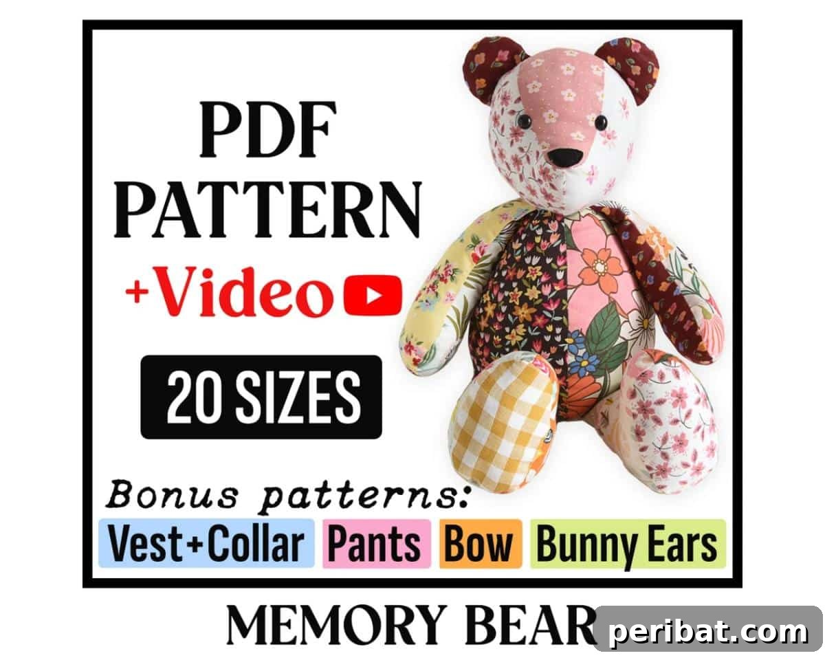 37 Heartwarming Teddy Bear Craft Projects 33 Memory Bear Pattern