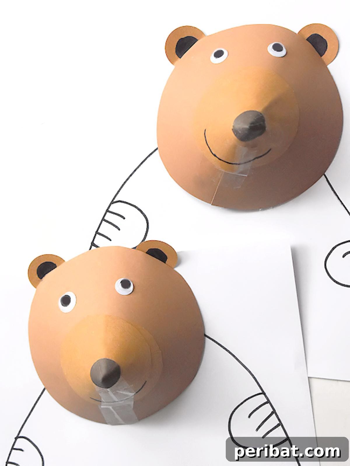 37 Heartwarming Teddy Bear Craft Projects 35 Paper Cone Bear Craft