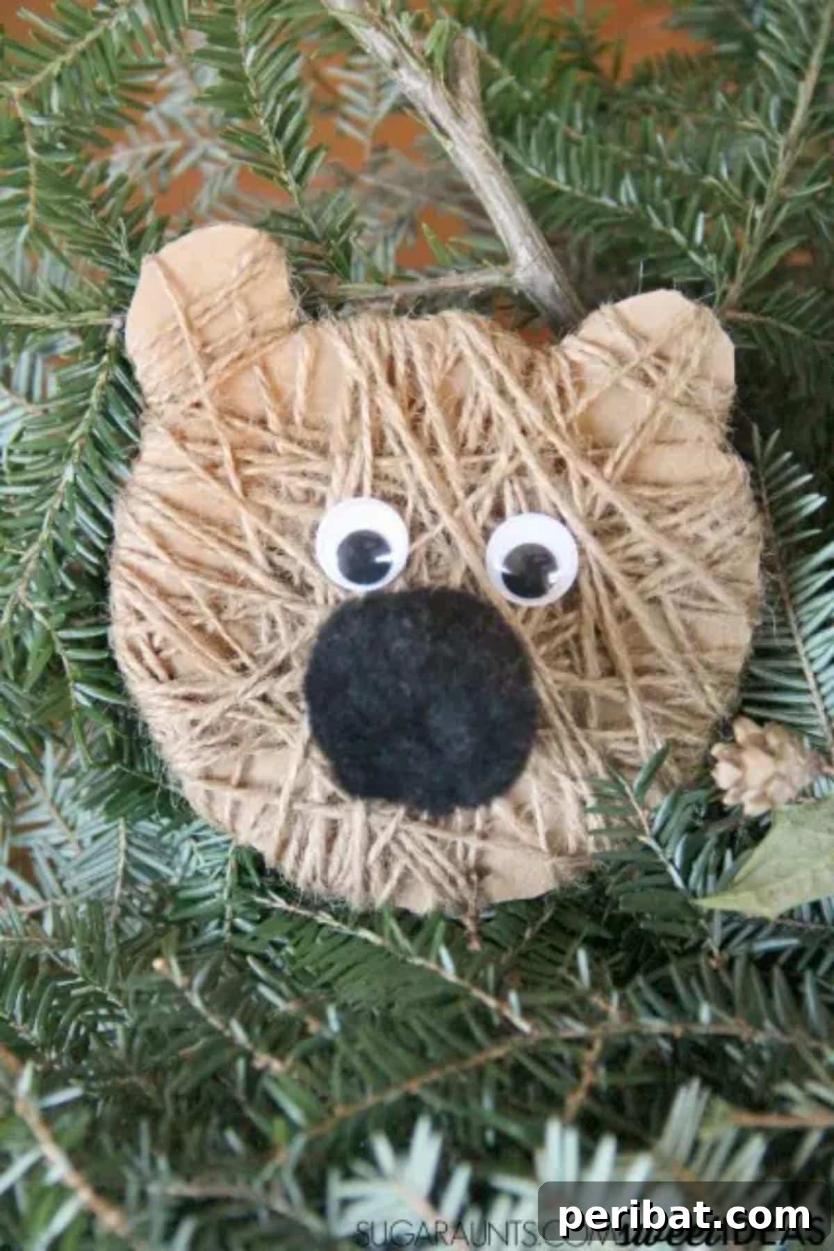 37 Heartwarming Teddy Bear Craft Projects 36 DIY Bear Ornament