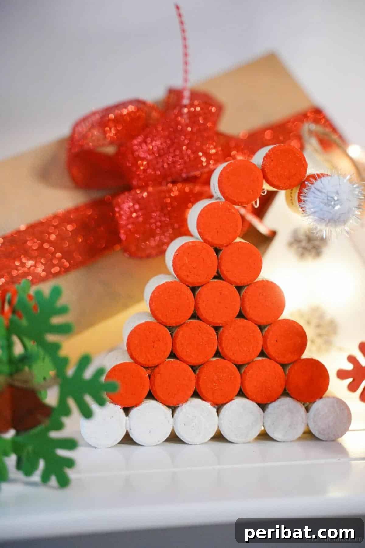 Adorable Wine Cork Santa Claus Hat Christmas Decoration