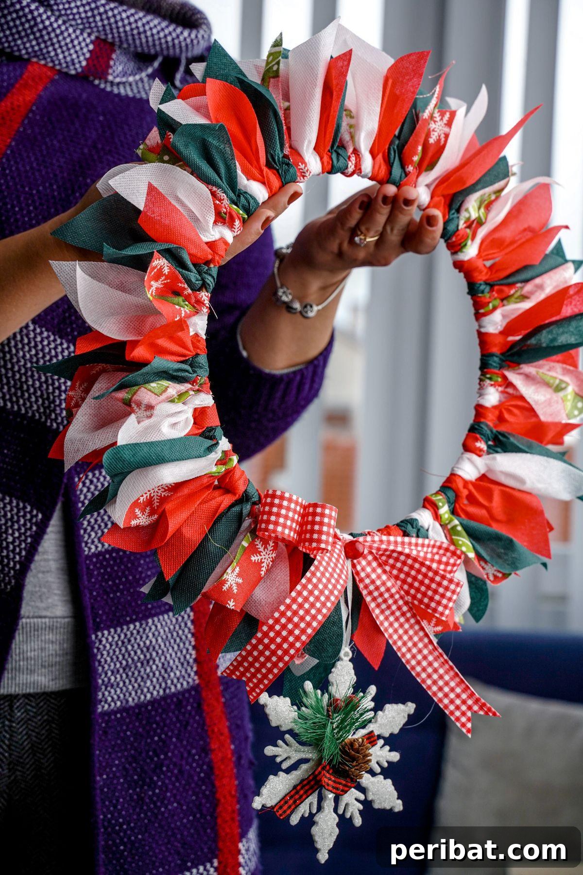 Fast and Easy Christmas Rag Wreath