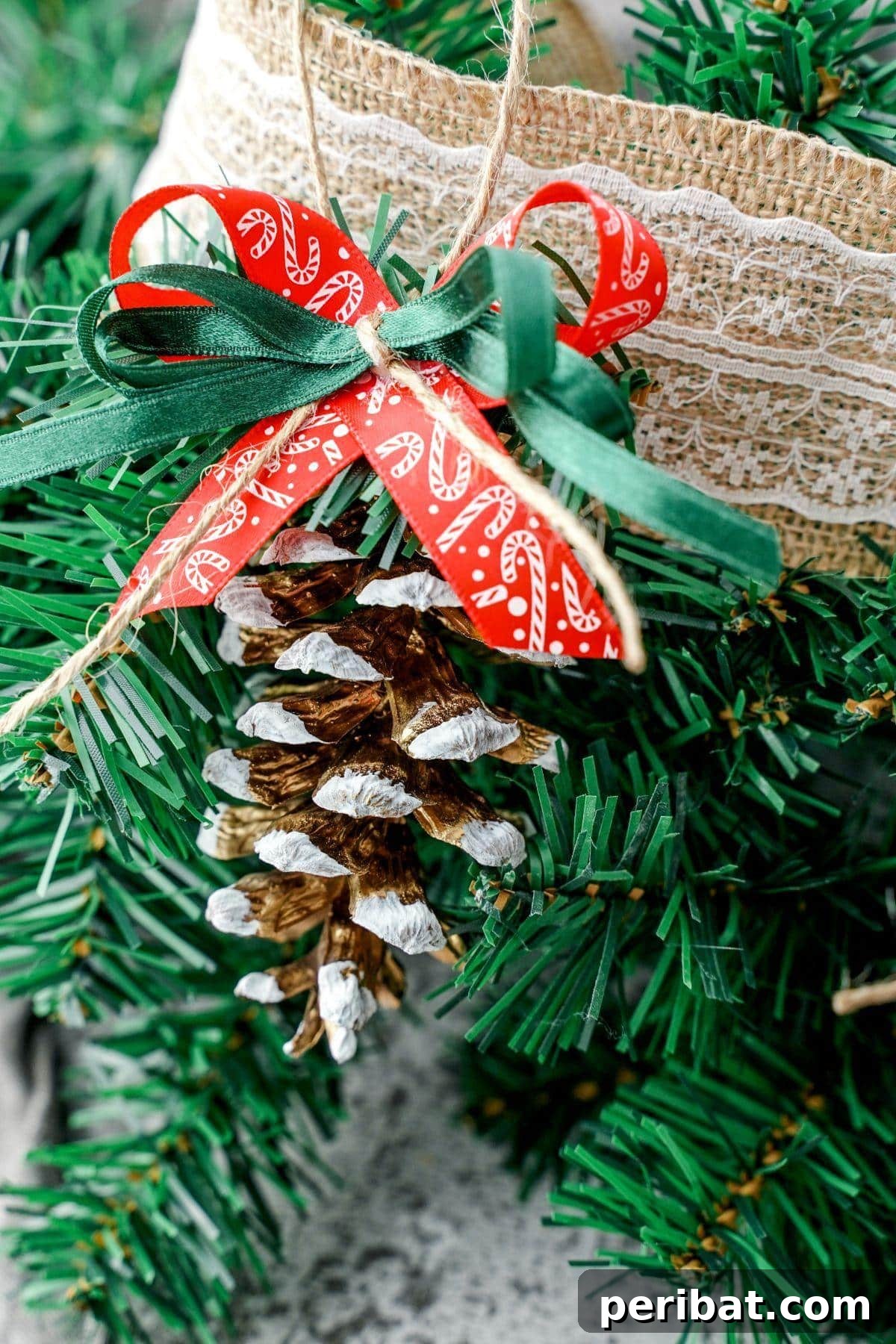 Pinecone Christmas Ornaments (Easy Craft)