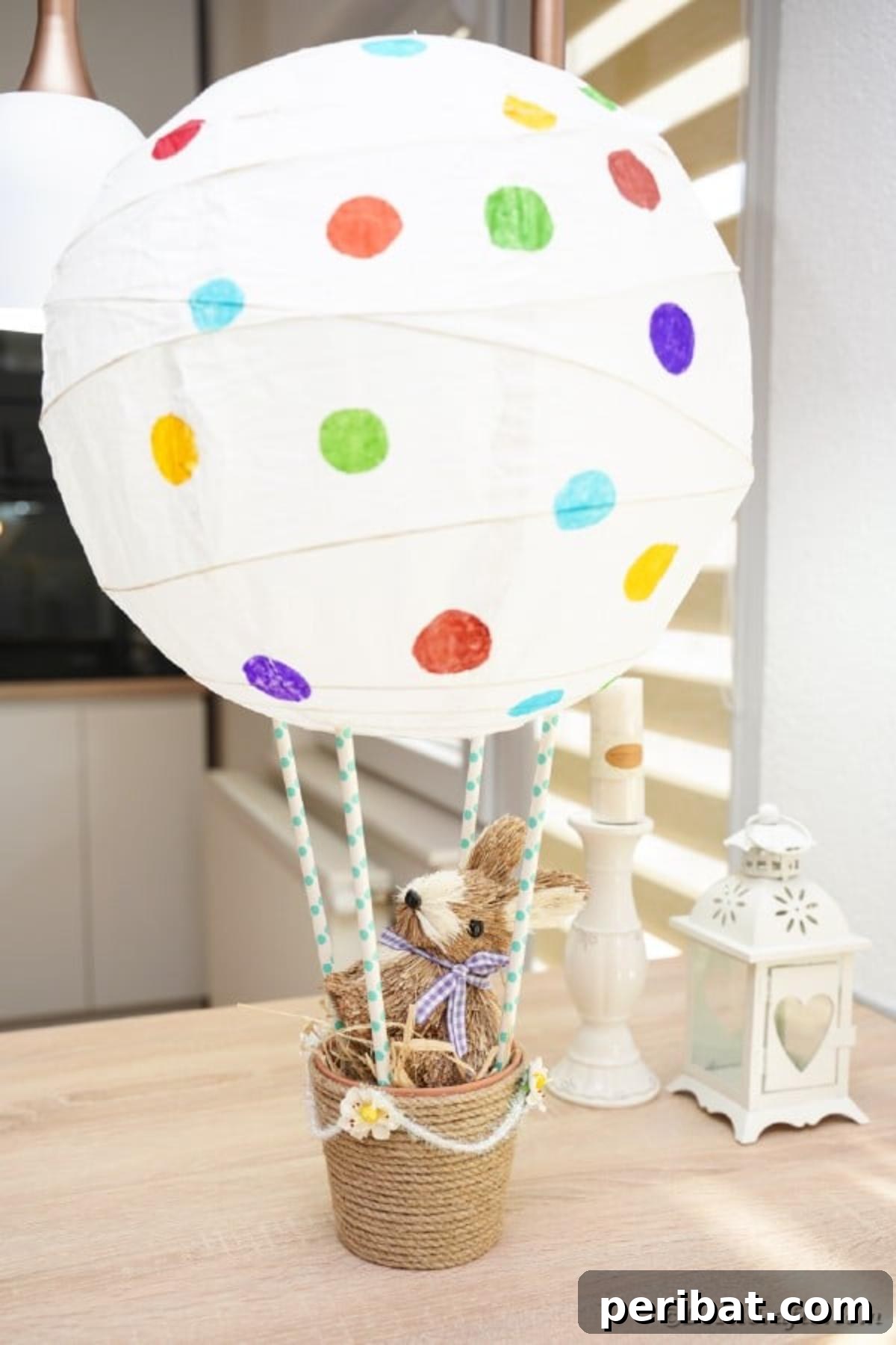 Cute Hot Air Balloon Bunny Easter Craft