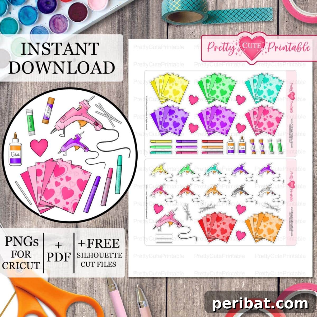 Construction Paper Printable Planner Stickers