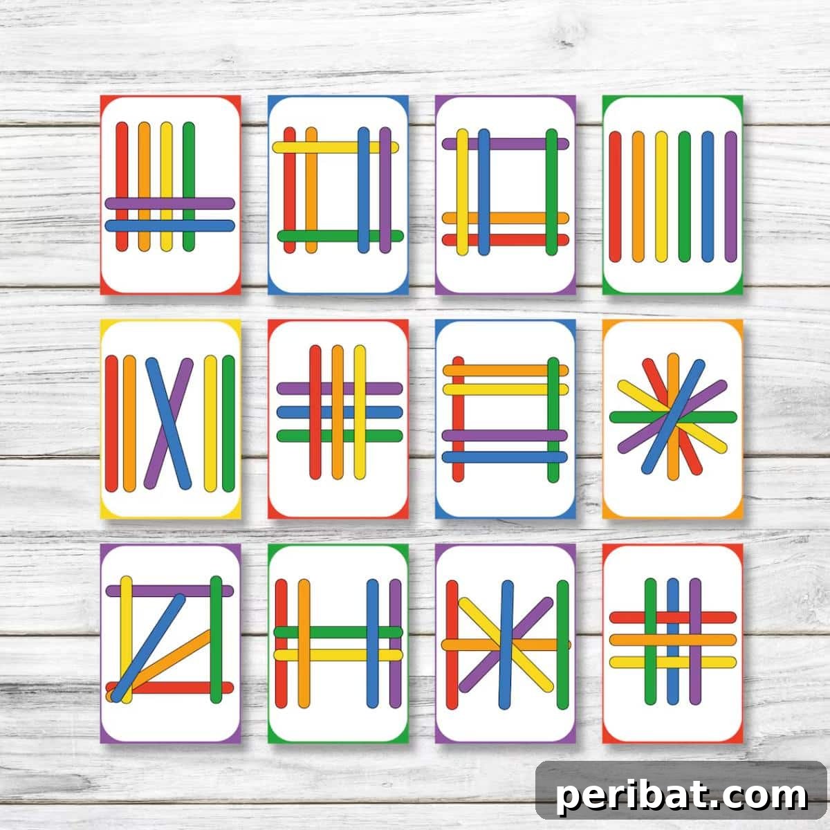Popsicle Sticks Shapes Activity Book