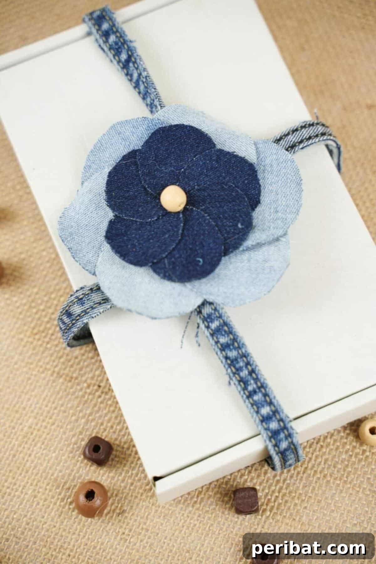 Flower Applique From Old Blue Jeans