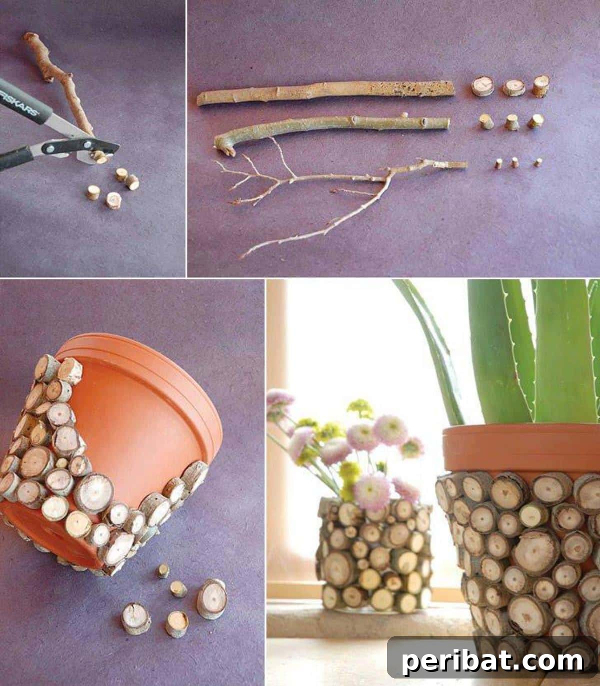 40 Creative Flower Pot Projects 26 A collection of DIY custom decorated flower pots, showcasing diverse artistic expressions and personalized designs.