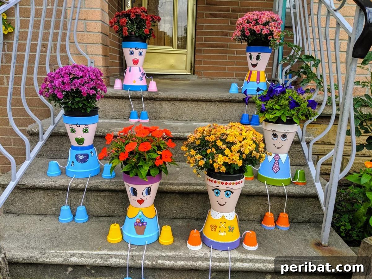 40 Creative Flower Pot Projects 42 A collection of beautiful flower pot people, creative garden sculptures adding whimsical charm and character.