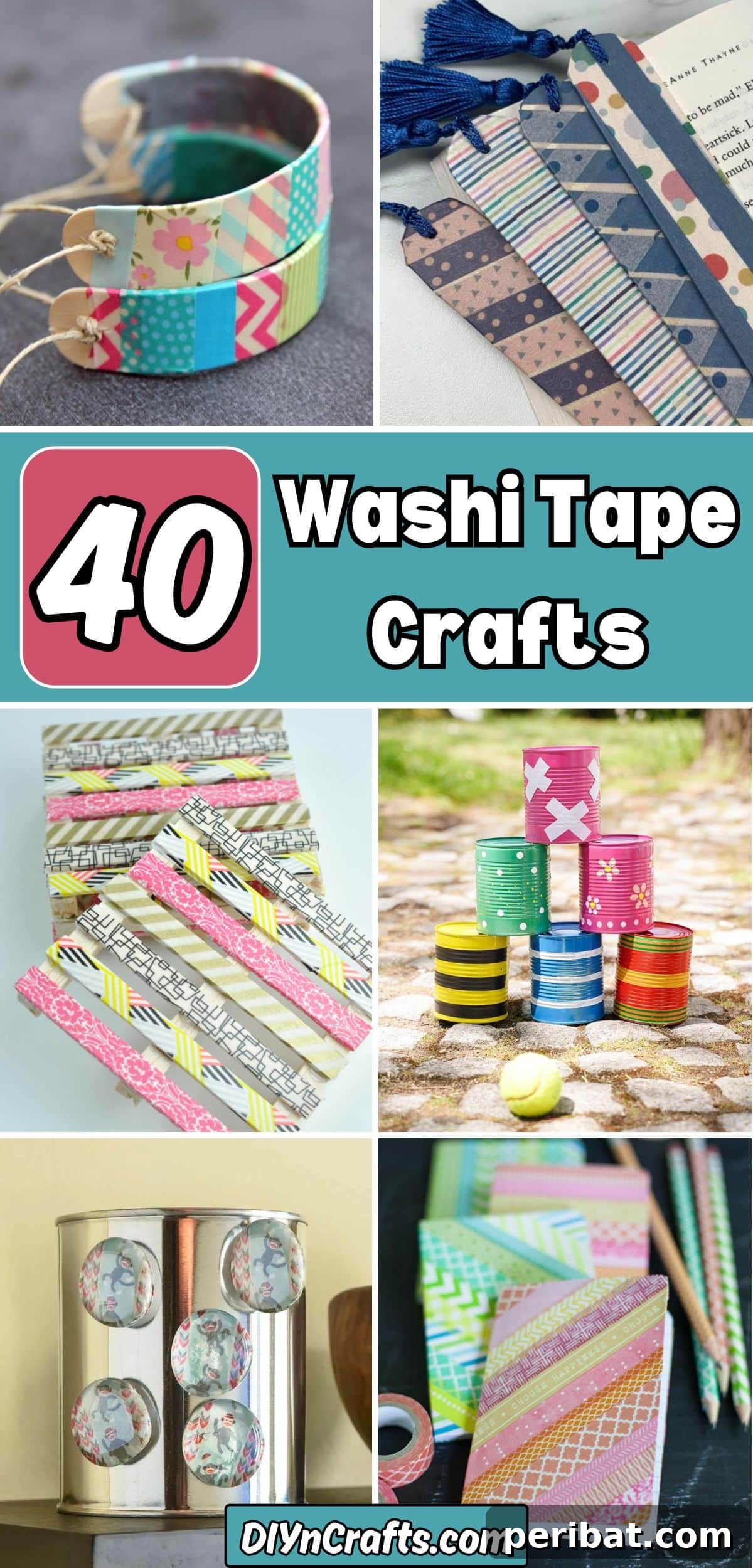 40 Adorable and Inventive Washi Tape Ideas 2 40 Washi Tape Crafts collage.