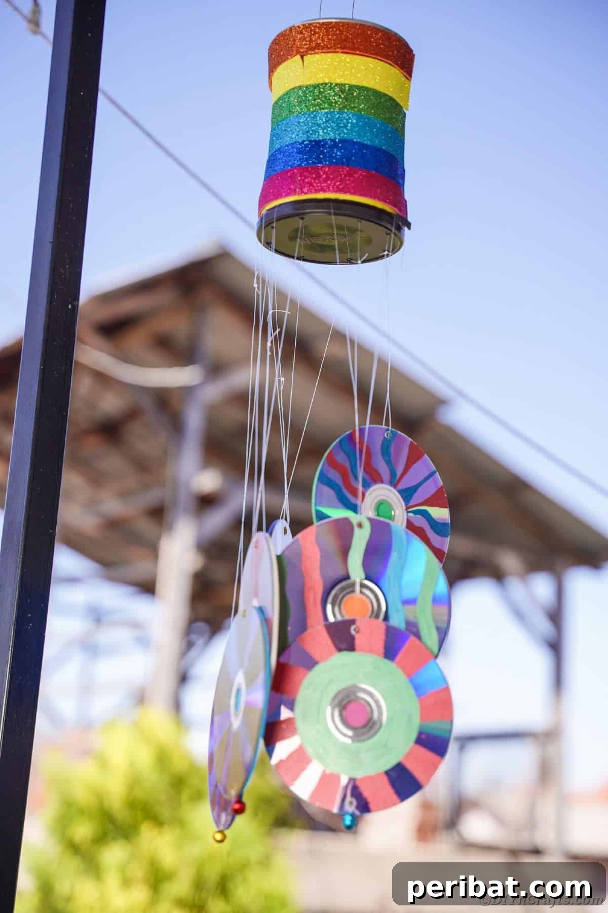 40 Adorable and Inventive Washi Tape Ideas 14 Upcycled CD & Tin Can Wind Chime Garden Decoration