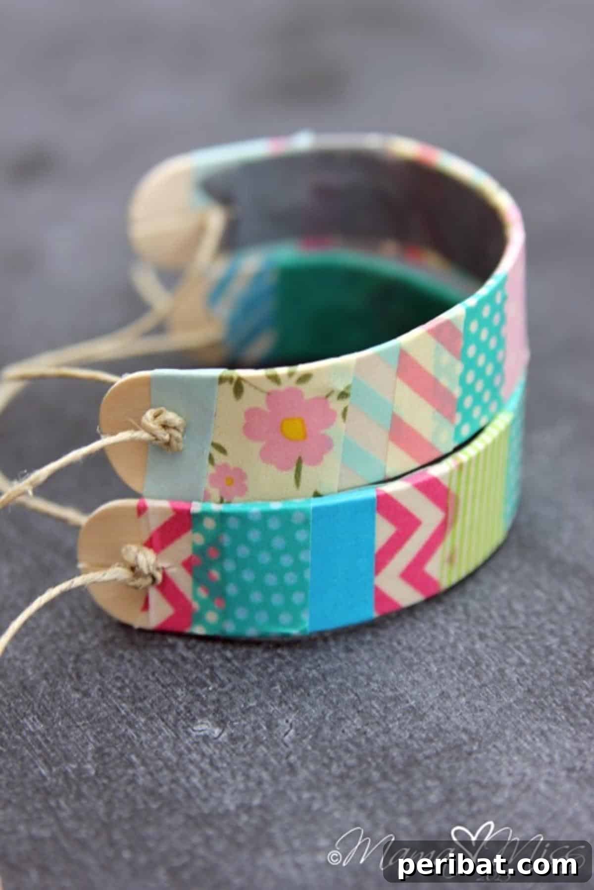 40 Adorable and Inventive Washi Tape Ideas 21 DIY Washi Tape Wooden Bracelets