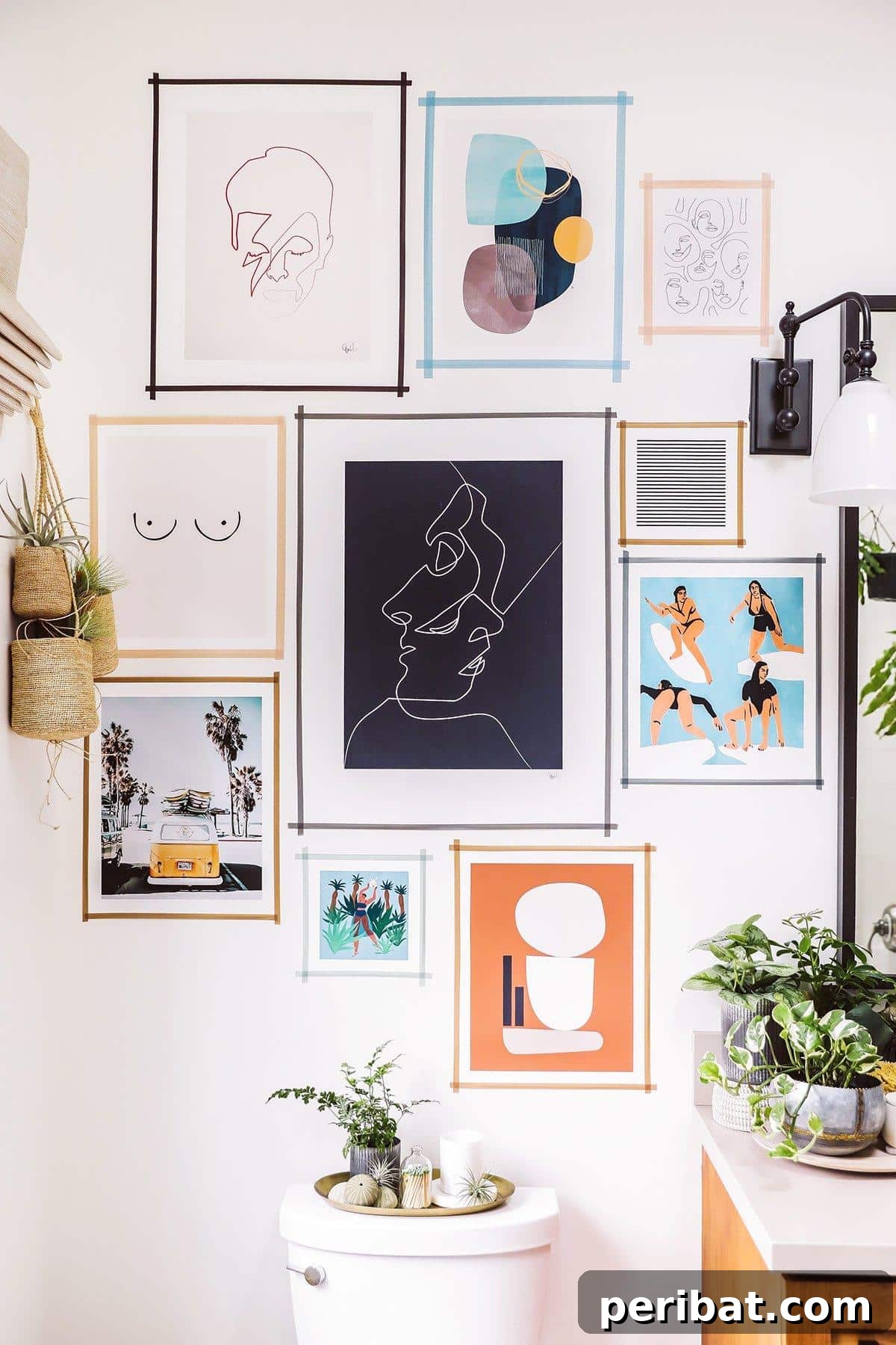 40 Adorable and Inventive Washi Tape Ideas 33 DIY Washi Tape Gallery Wall